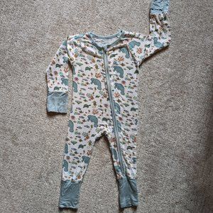 EMERSON AND FRIENDS  Manatee Bamboo Baby Convertible Footie Pajama 6-12m